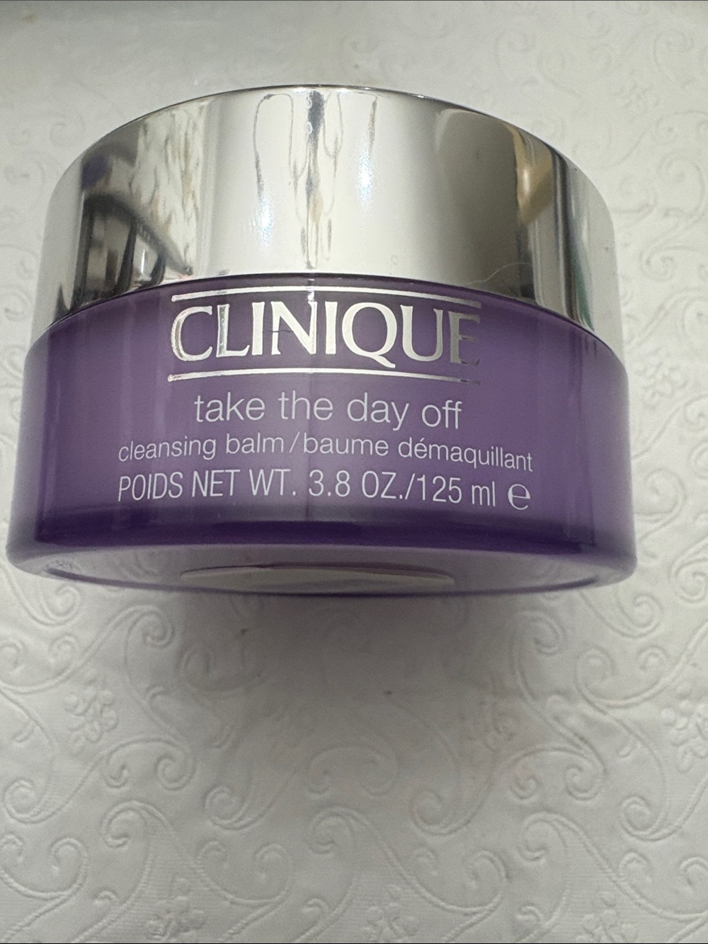 Clinique Purple Cleansing Balm Jar with Silver Lid
